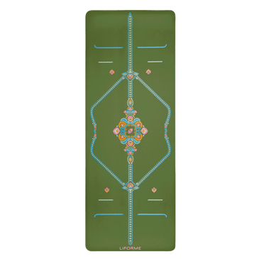 Liforme Mindful Garden Travel Yoga Mat Truly In Bloom with Travel Carrier