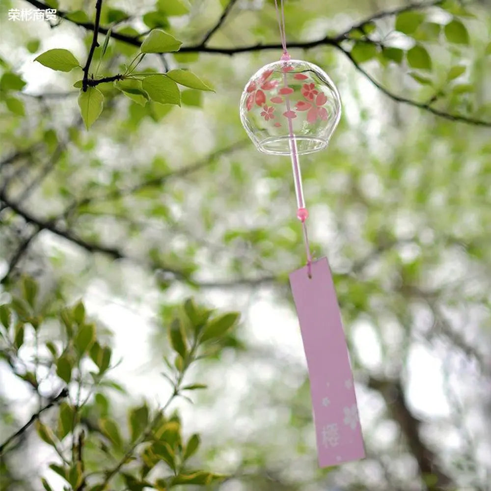 1Pcs Creative Wind Bell Japan Wind Chimes Handmade Glass Furin Spa Japanese Room Decor Garden Pendant Kitchen Office Home Decor