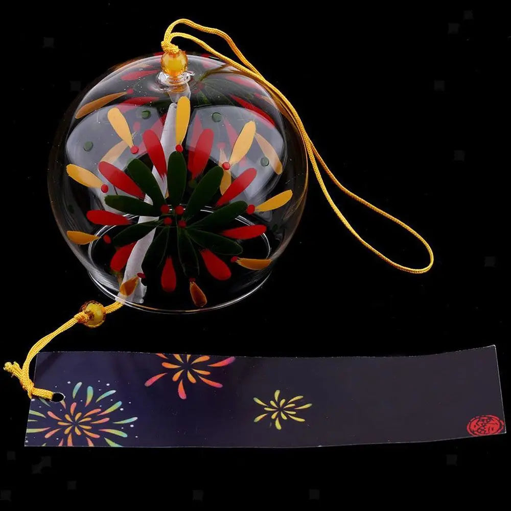 1Pcs Creative Wind Bell Japan Wind Chimes Handmade Glass Furin Spa Japanese Room Decor Garden Pendant Kitchen Office Home Decor