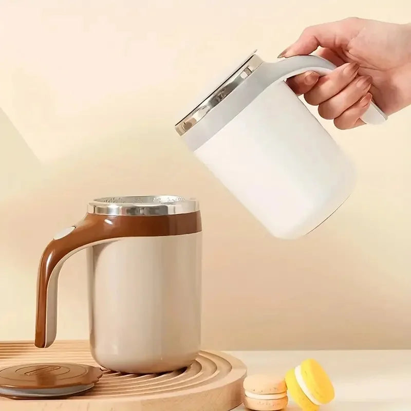 Automatic Self Stirring Mug Coffee Milk Fruits Mixing Cup Electric Stainless Steel Lazy Rotating Mug Magnetic Stirring Cup