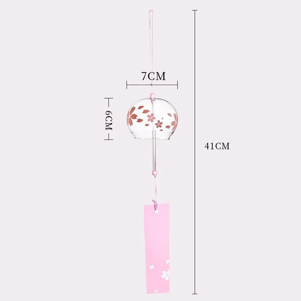 1Pcs Creative Wind Bell Japan Wind Chimes Handmade Glass Furin Spa Japanese Room Decor Garden Pendant Kitchen Office Home Decor