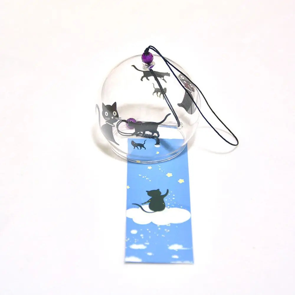 1Pcs Creative Wind Bell Japan Wind Chimes Handmade Glass Furin Spa Japanese Room Decor Garden Pendant Kitchen Office Home Decor