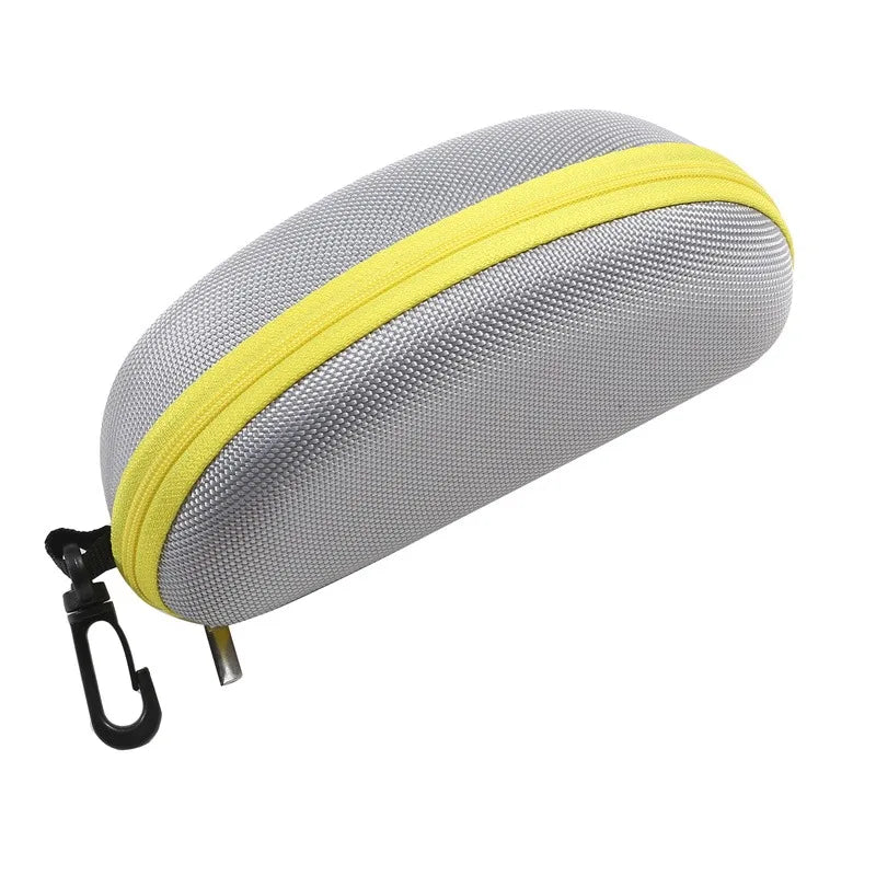 Portable EVA Glasses Case with Carabiner Hook Colorful Sunglasses Hard Cases Zipper Eyeglasses Protector Box Eyewear Accessories