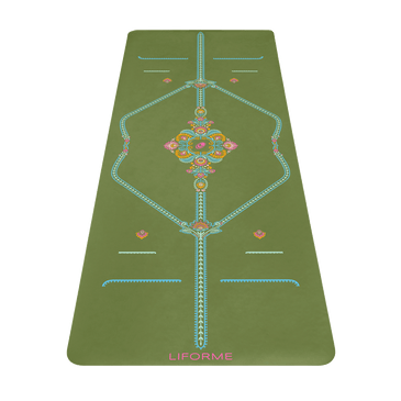 Liforme Mindful Garden Travel Yoga Mat Truly In Bloom with Travel Carrier