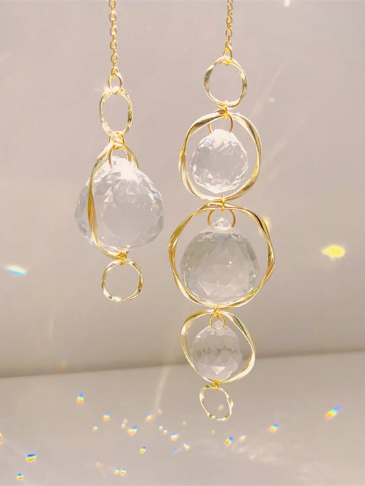Crystal Suncatcher Hanging Decoration Rainbow Maker Light Catcher Crystal Ball Prism for Garden Outdoor Decor Window Decor Gift