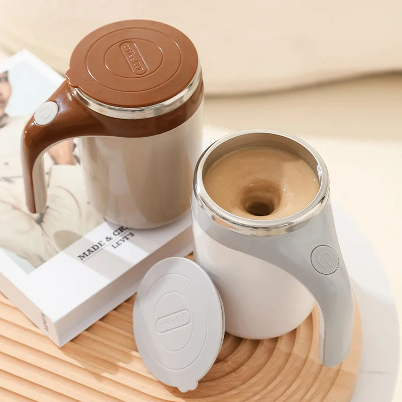 Automatic Self Stirring Mug Coffee Milk Fruits Mixing Cup Electric Stainless Steel Lazy Rotating Mug Magnetic Stirring Cup