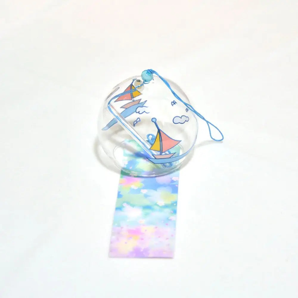 1Pcs Creative Wind Bell Japan Wind Chimes Handmade Glass Furin Spa Japanese Room Decor Garden Pendant Kitchen Office Home Decor
