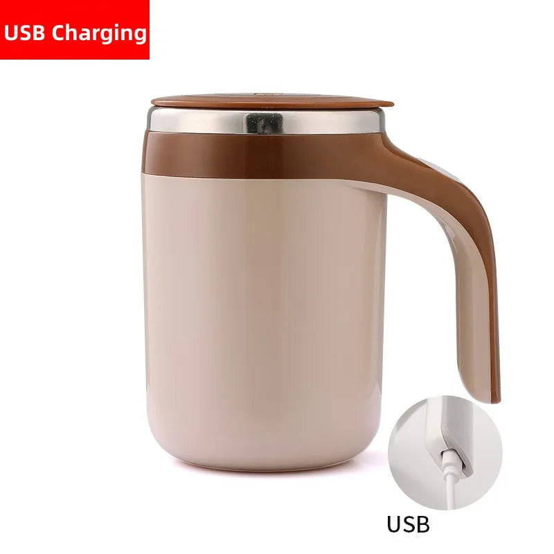 Automatic Self Stirring Mug Coffee Milk Fruits Mixing Cup Electric Stainless Steel Lazy Rotating Mug Magnetic Stirring Cup